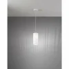 Luminaires Fabas Luce Suspensions|Suspension Fabas Luce Marbella Blanc, 1 lumière