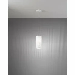 Luminaires Fabas Luce Suspensions|Suspension Fabas Luce Marbella Blanc, 1 lumière