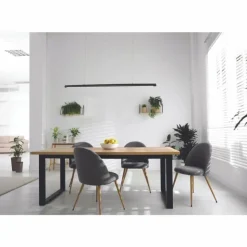 Luminaires Fabas Luce Éclairage Led|Suspension Fabas Luce Mason LED Noir, 2 lumières