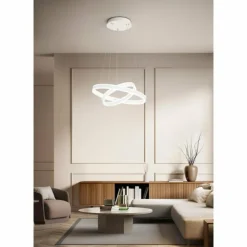 Luminaires Fabas Luce Éclairage Led|Suspension Fabas Luce Palau LED Blanc, 2 lumières