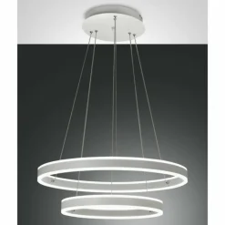 Luminaires Fabas Luce Éclairage Led|Suspension Fabas Luce Palau LED Blanc, 2 lumières