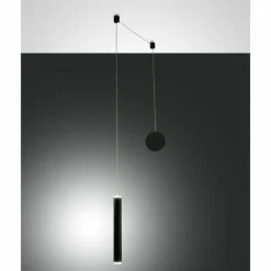 Luminaires Fabas Luce Éclairage Led|Suspension Fabas Luce Prado LED Noir, 1 lumière