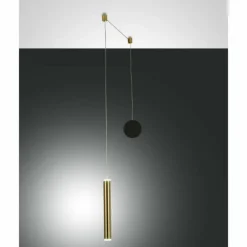 Luminaires Fabas Luce Éclairage Led|Suspension Fabas Luce Prado LED Laiton, Noir, 1 lumière