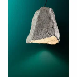 Luminaires Fabas Luce Suspensions|Suspension Fabas Luce Rock Noir, 1 lumière