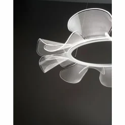 Luminaires Fabas Luce Éclairage Led|Suspension Fabas Luce Sylvie LED Blanc, 1 lumière