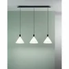 Suspension Fabas Luce Vincent Noir, 3 lumières
