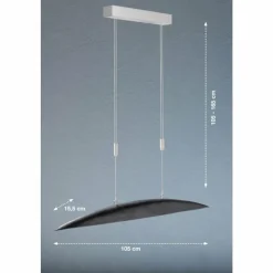 Luminaires Fischer & Honsel Éclairage Led|Suspension Fischer & Honsel Colmar LED Nickel mat, 5 lumières