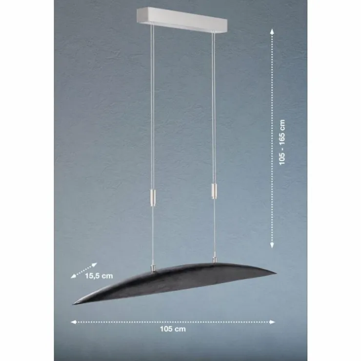 Luminaires Fischer & Honsel Éclairage Led|Suspension Fischer & Honsel Colmar LED Nickel mat, 5 lumières