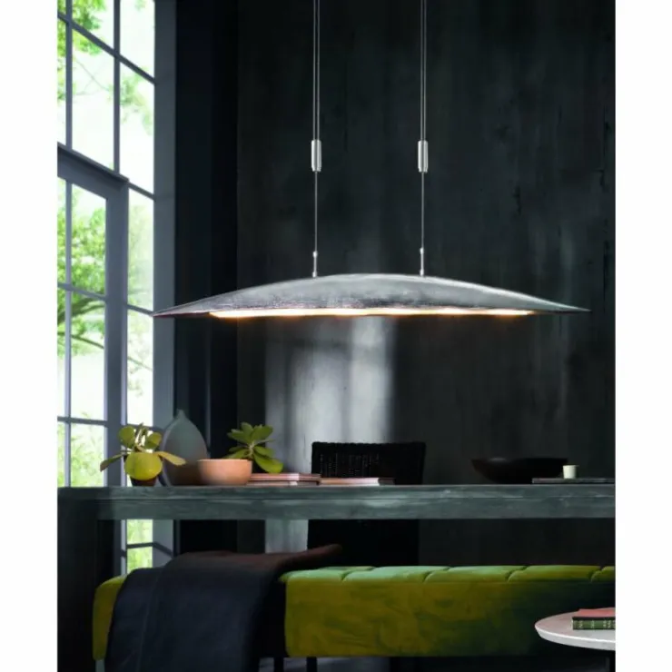Luminaires Fischer & Honsel Éclairage Led|Suspension Fischer & Honsel Colmar LED Brun foncé, Nickel mat, 5 lumières