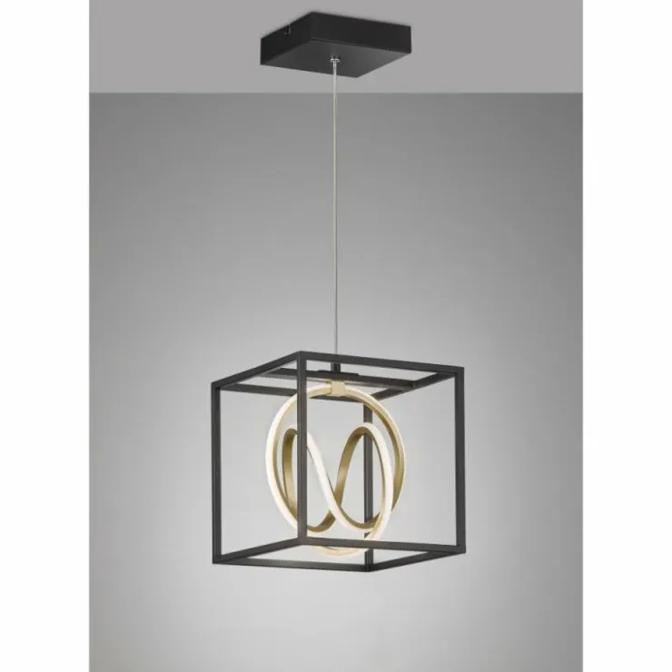 Luminaires Fischer & Honsel Éclairage Led|Suspension Fischer & Honsel Gisi LED Noir, 1 lumière, Télécommandes