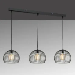 Luminaires Fischer & Honsel Suspensions|Suspension Fischer & Honsel Wire Noir, 3 lumières