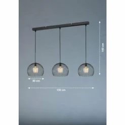 Luminaires Fischer & Honsel Suspensions|Suspension Fischer & Honsel Wire Noir, 3 lumières