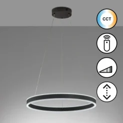 Luminaires Fischer & Honsel Suspensions|Suspension Fischer & Honsel Sirko LED Noir, 1 lumière, Télécommandes