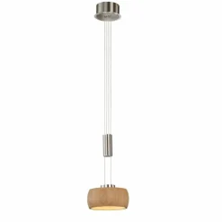 Luminaires Fischer & Honsel Suspensions|Suspension Fischer & Honsel SHINE-WOOD LED Nickel mat, 1 lumière
