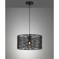 Luminaires Fischer & Honsel Suspensions|Suspension Fischer-Honsel Ted Noir, 1 lumière