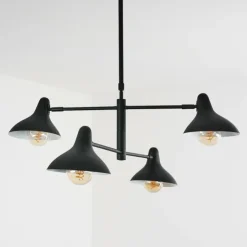 hofstein Suspensions|Suspension Fort Noir, 4 lumières