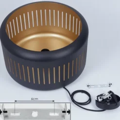 hofstein Suspensions|Suspension Fournie Noir, 1 lumière
