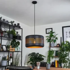 hofstein Suspensions|Suspension Fournie Noir, 1 lumière