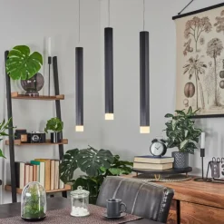 hofstein Éclairage Led|Suspension Freshwater LED Noir, 3 lumières