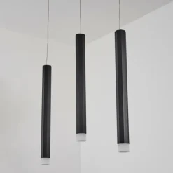 hofstein Éclairage Led|Suspension Freshwater LED Noir, 3 lumières