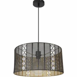 Luminaires Globo Lighting Suspensions|Suspension Globo ABINI Noir, 1 lumière