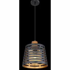 Luminaires Globo Lighting Suspensions|Suspension Globo ABLONA Noir, 1 lumière