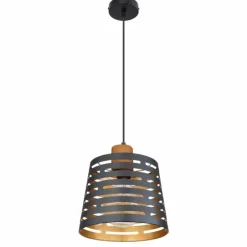 Luminaires Globo Lighting Suspensions|Suspension Globo ABLONA Noir, 1 lumière