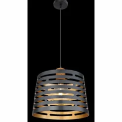 Luminaires Globo Lighting Suspensions|Suspension Globo ABLONA Noir, 1 lumière