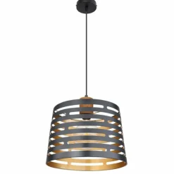 Luminaires Globo Lighting Suspensions|Suspension Globo ABLONA Noir, 1 lumière