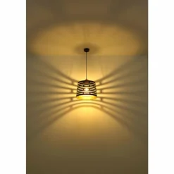 Luminaires Globo Lighting Suspensions|Suspension Globo ABLONA Noir, 1 lumière