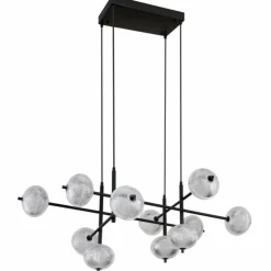 Luminaires Globo Lighting Suspensions|Suspension Globo AIDA LED Noir, 11 lumières