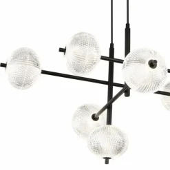 Luminaires Globo Lighting Suspensions|Suspension Globo AIDA LED Noir, 11 lumières