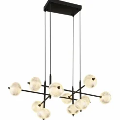 Luminaires Globo Lighting Suspensions|Suspension Globo AIDA LED Noir, 11 lumières