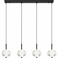 Luminaires Globo Lighting Éclairage Led|Suspension Globo AIDA LED Noir, 4 lumières