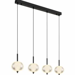 Luminaires Globo Lighting Éclairage Led|Suspension Globo AIDA LED Noir, 4 lumières