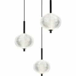 Luminaires Globo Lighting Suspensions|Suspension Globo AIDA LED Noir, 9 lumières