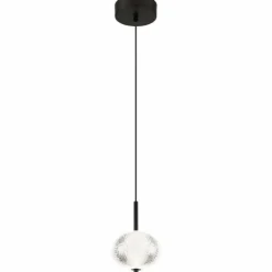 Luminaires Globo Lighting Suspensions|Suspension Globo AIDA LED Noir, 1 lumière