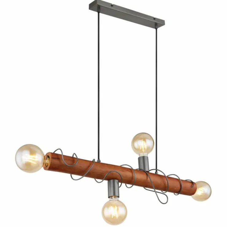 Luminaires Globo Lighting Suspensions|Suspension Globo ALICE Noir, 4 lumières