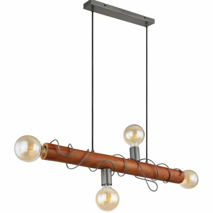 Luminaires Globo Lighting Suspensions|Suspension Globo ALICE Noir, 4 lumières