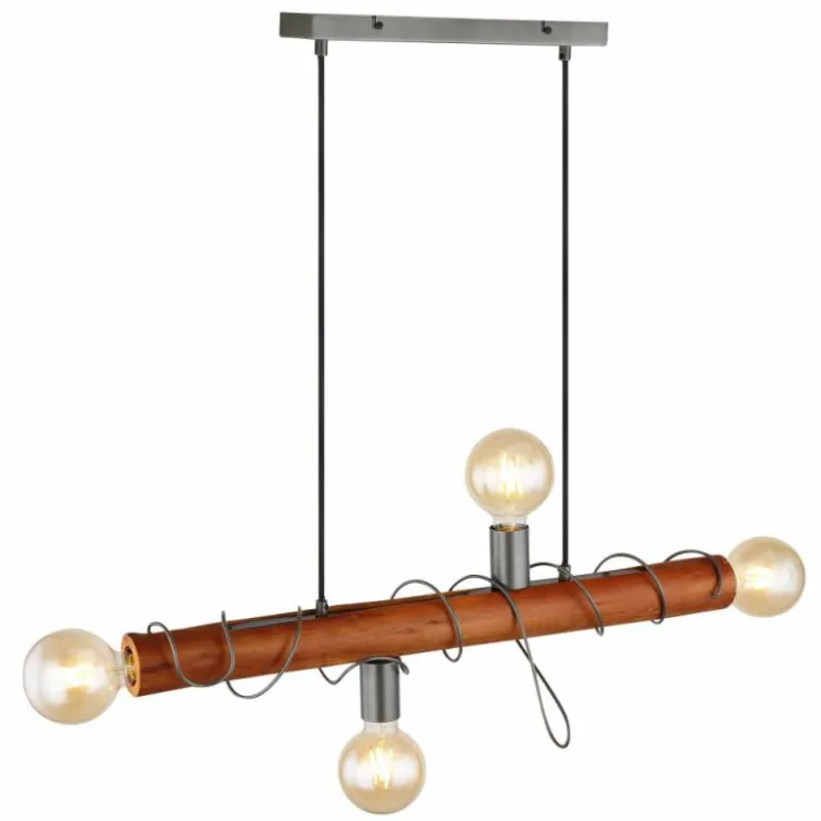 Luminaires Globo Lighting Suspensions|Suspension Globo ALICE Noir, 4 lumières