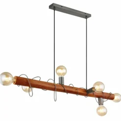 Luminaires Globo Lighting Suspensions|Suspension Globo ALICE Noir, 6 lumières