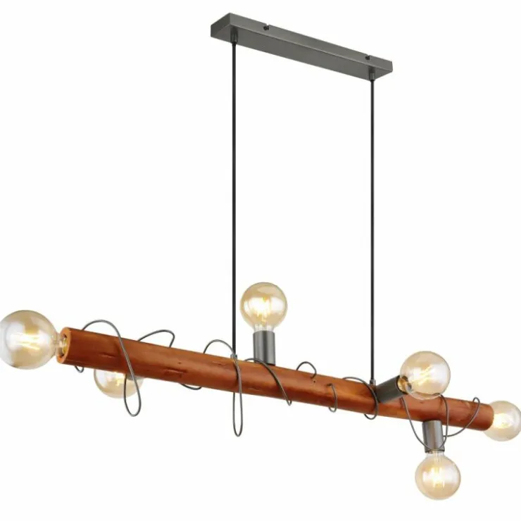 Luminaires Globo Lighting Suspensions|Suspension Globo ALICE Noir, 6 lumières
