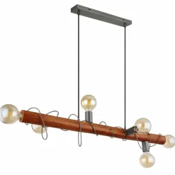 Luminaires Globo Lighting Suspensions|Suspension Globo ALICE Noir, 6 lumières