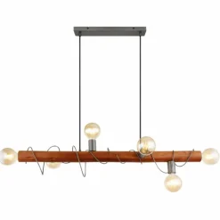 Luminaires Globo Lighting Suspensions|Suspension Globo ALICE Noir, 6 lumières
