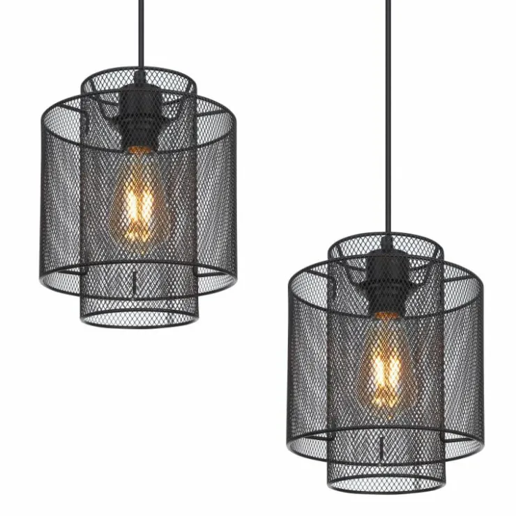 Luminaires Globo Lighting Suspensions|Suspension Globo AUGUSTIN Noir, 4 lumières