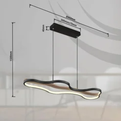 Luminaires Globo Lighting Éclairage Led|Suspension Globo BEZZY LED Noir, 1 lumière, Télécommandes