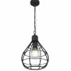 Luminaires Globo Lighting Suspensions|Suspension Globo CLASTRA Noir, 1 lumière