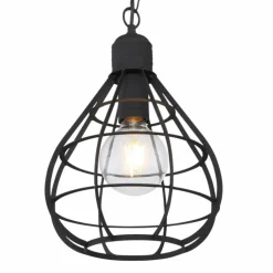 Luminaires Globo Lighting Suspensions|Suspension Globo CLASTRA Noir, 1 lumière