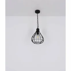 Luminaires Globo Lighting Suspensions|Suspension Globo CLASTRA Noir, 1 lumière