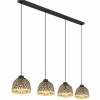 Luminaires Globo Lighting Suspensions|Suspension Globo COLLY Noir, 4 lumières